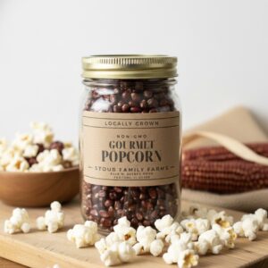 Gourmet Popcorn, 1 Pint Jar Red