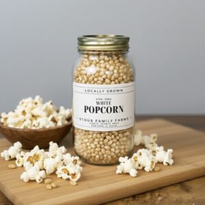 White Popcorn, 1 Quart Jar